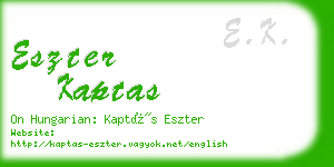 eszter kaptas business card